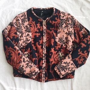Paisley Quilted Bomber Jacket